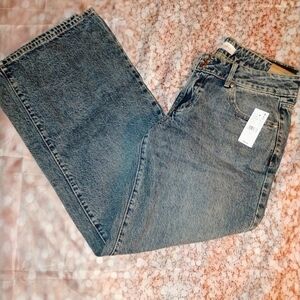 Pac-sun Lucy Wide Leg Low Rise Girlfriend Rigid Denim Jeans Size 29 New With Tag